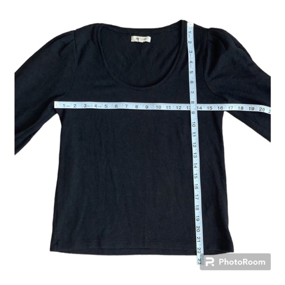 Madewell Women's Black V-Neck Long Sleeve T-Shirt Size S - Picture 6 of 7